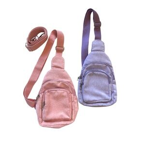 ✨Free With Purchase - x2 Brand New Corduroy Crossbody Bags